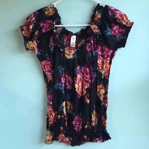 No Boundaries multicolor floral blouse